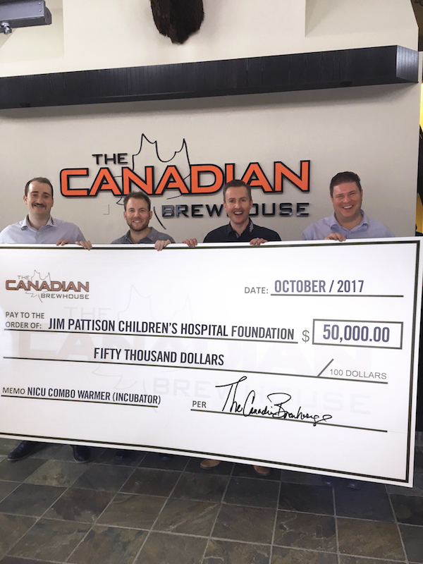 Saskatchewan's Children's Hospital Foundation Donation October 2017
